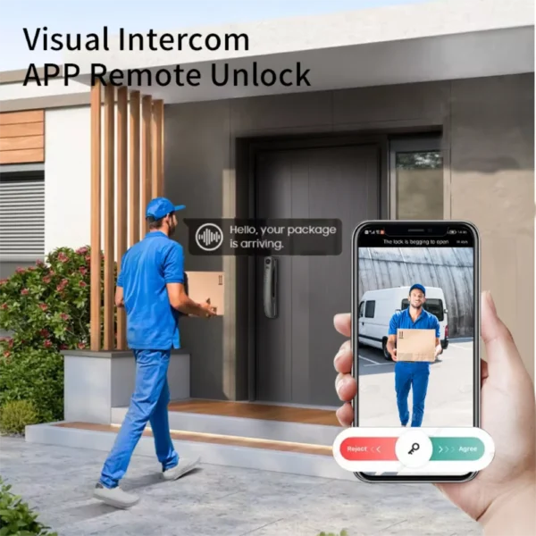 ZEKI R1 Pro video intercom smart door lock with app remote unlock
